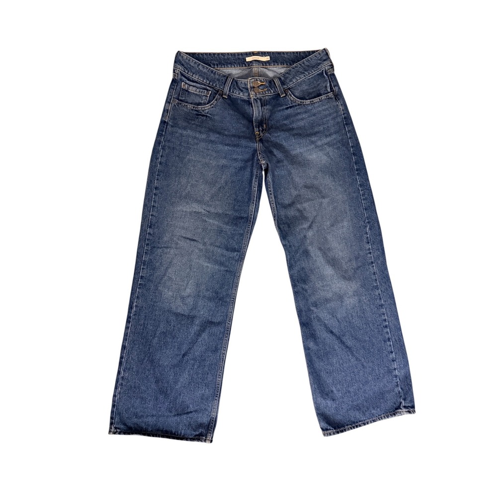 Levi's Superlow Loose Jeans Double Button Wide Leg Medium Wash 31 - Picture 2 of 4